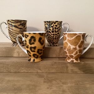 McIntosh “Go Wild” set of 4 Bone China Tea/Coffee Cups